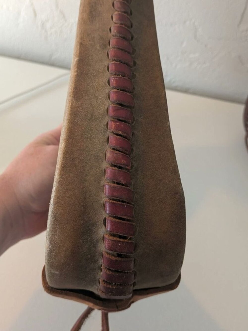 Rawhide Bell Bottom Stirrup 3.5 Tread Used Possibly Vintage - Picture 6 of 6